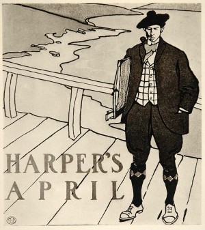 1913 Harpers Magazine April Edward Penfield Mini Poster